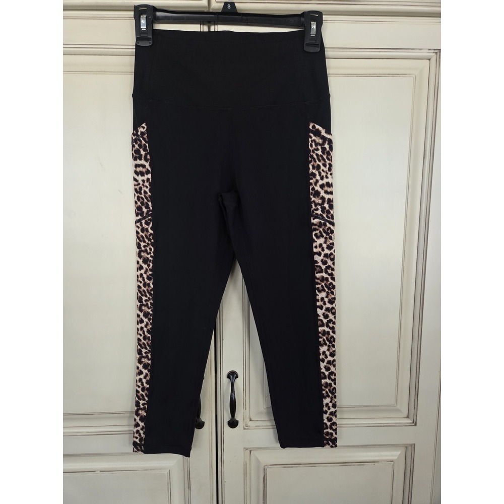 Zyia Brilliant Hi Rise Crop Leopard‎ Leggings Women's 6-8 Yoga 20" Workout Pants
